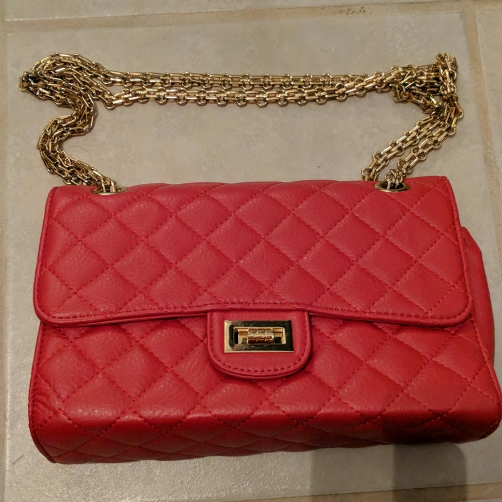 Red handbag